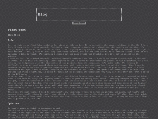 blog screenshot