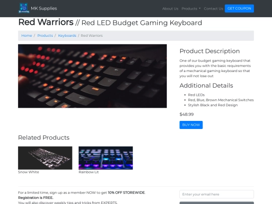 keyboard-redwarriors screenshot