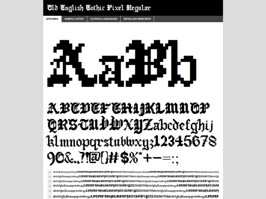 webfontkit-20251117-205425/oldenglishgothicpixelregular-ow2bo-demo screenshot