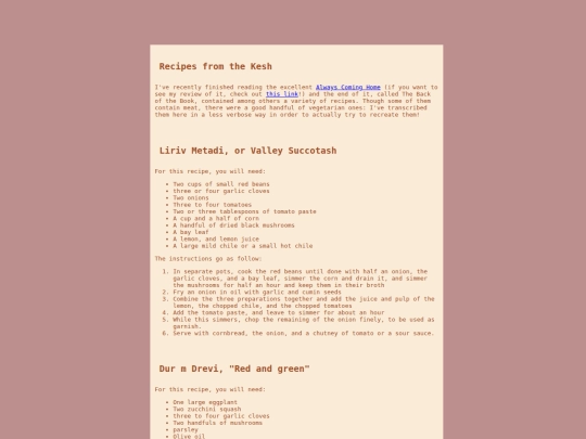 recipes screenshot