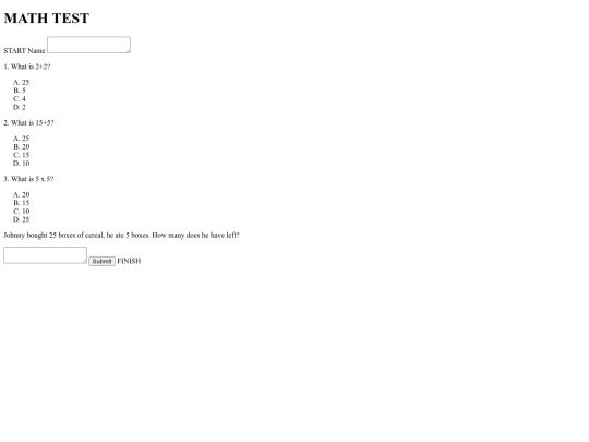 Math_test_assignment/math-assignment screenshot