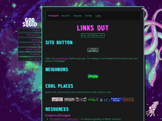 links screenshot