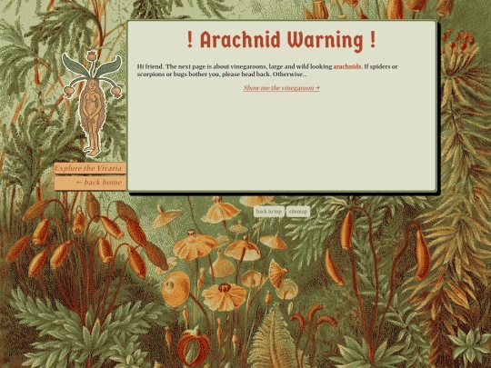 vivaria/warning screenshot
