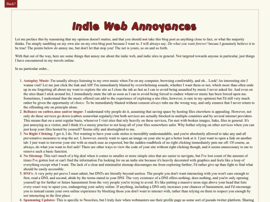 blog/indiewebannoyances screenshot
