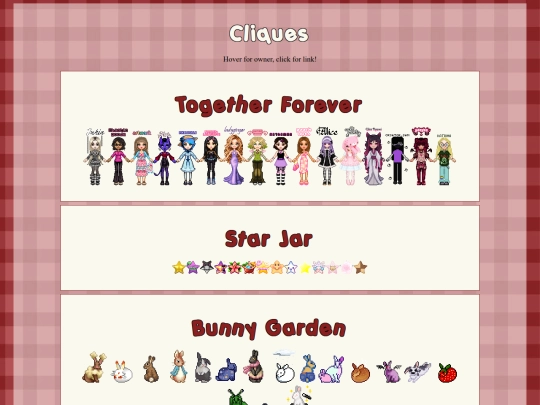 pages/cliques screenshot