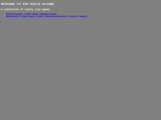 MicroArcade/arcadehome screenshot