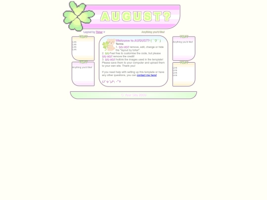 html-templates/august screenshot