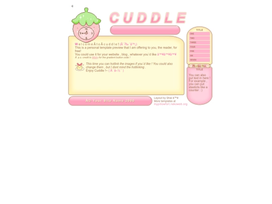 html-templates/cuddle screenshot