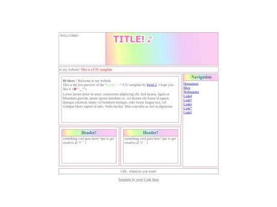 html-templates/swirl screenshot