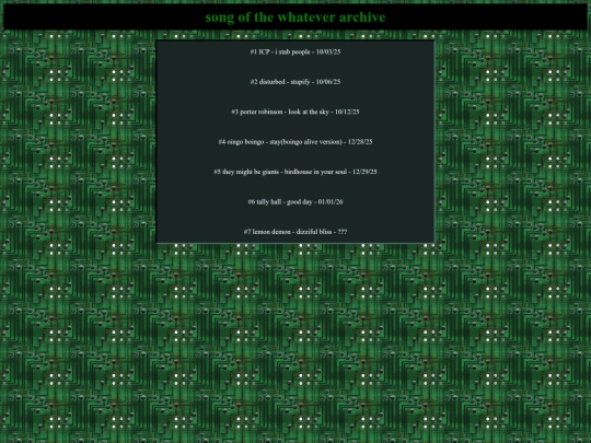 songs screenshot