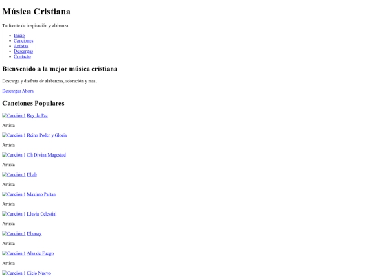NUEVO PROJECTO/MUSICA CRISTIANA/views screenshot