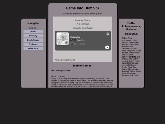 Games screenshot