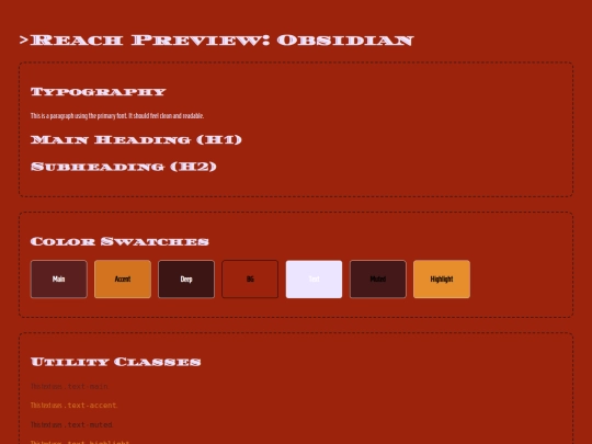 reaches/obsidian screenshot