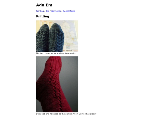 garments/knitting screenshot