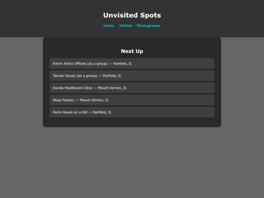 unvisited screenshot