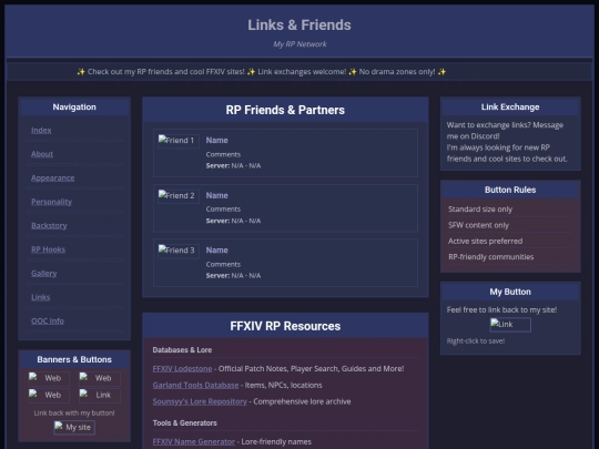 links screenshot