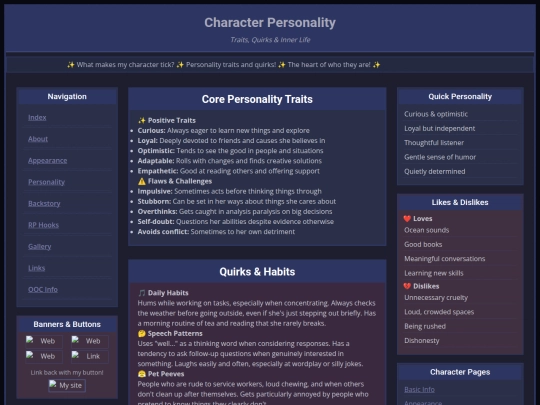 personality screenshot
