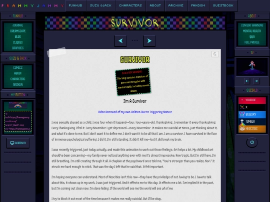blog/survivor screenshot