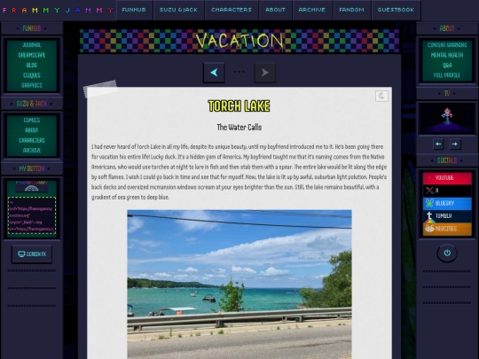 blog/vacation screenshot