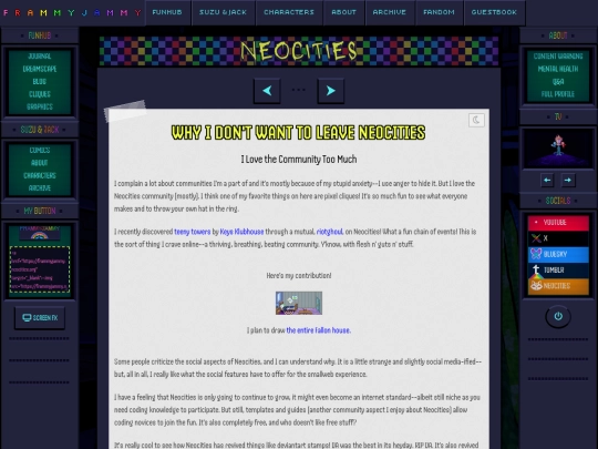 blog/why-I-dont-want-to-leave-neocities screenshot