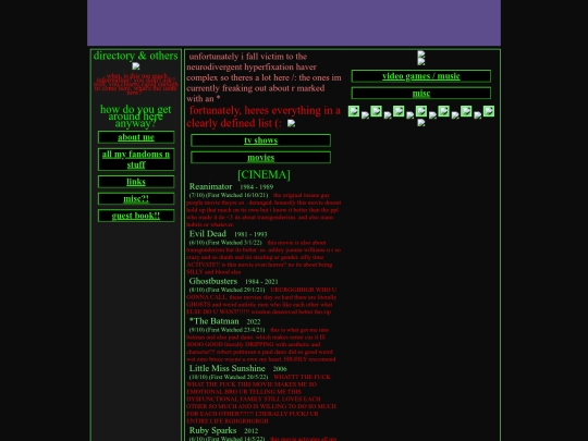 Old Website/interestsmovies screenshot