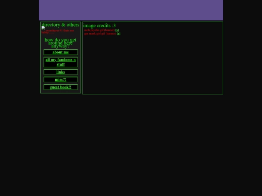 Old Website/misc screenshot