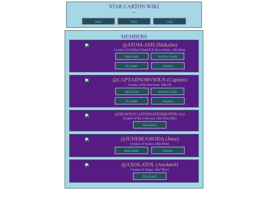 links screenshot