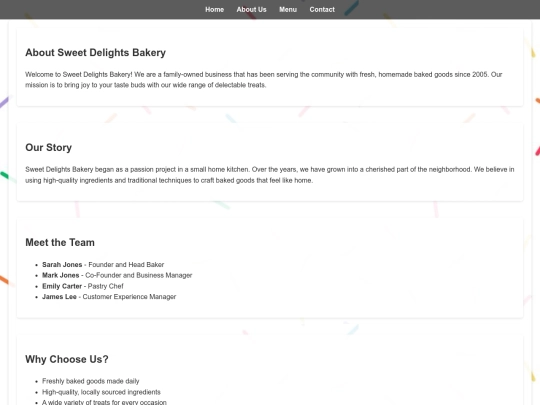 sweetdelightsbakery/about screenshot