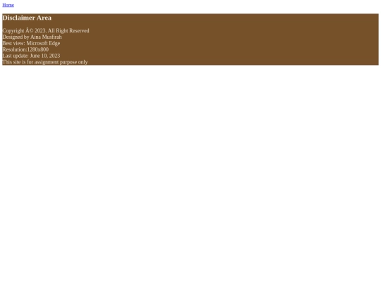 disclaimer screenshot