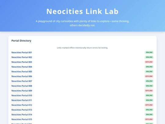 neocities-link-lab screenshot