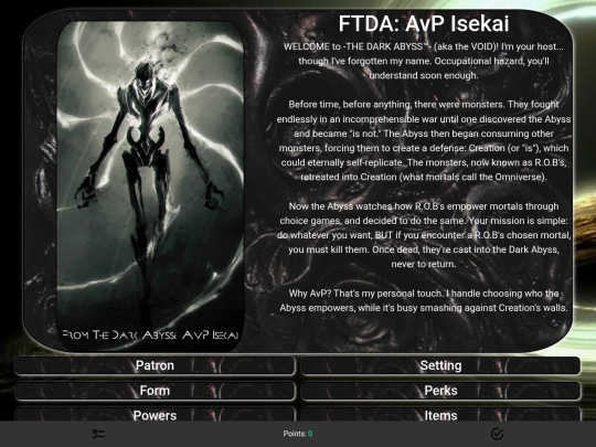 AvP ICYOA screenshot
