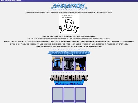 characterstesting screenshot