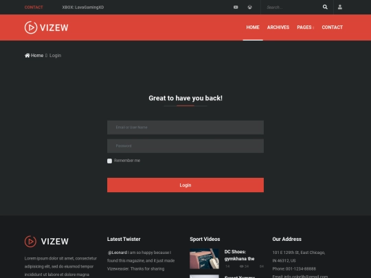blake/vidtube/login screenshot