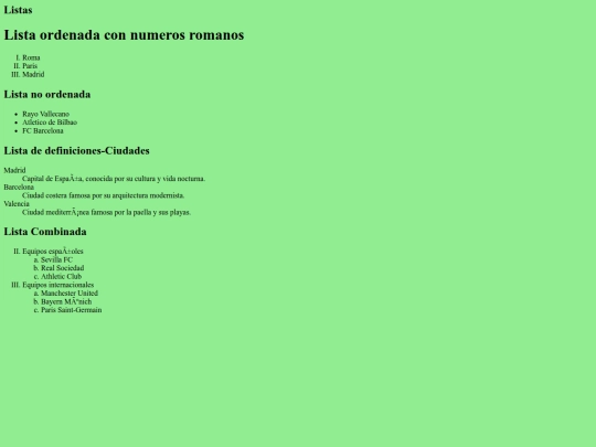 MiwebCarolina/listas screenshot