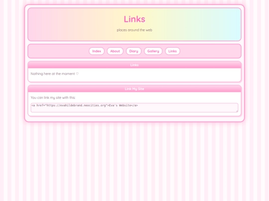 links screenshot