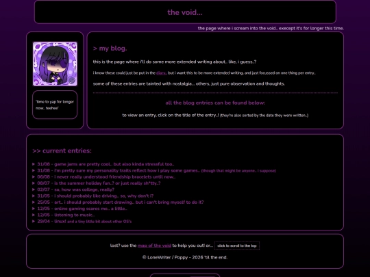 main/blog screenshot