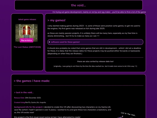 main/games screenshot