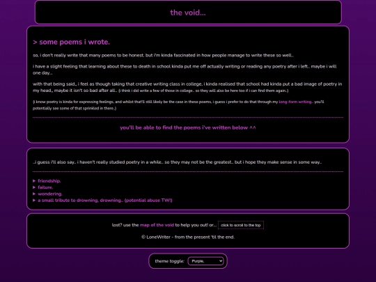 main/stories/poems screenshot