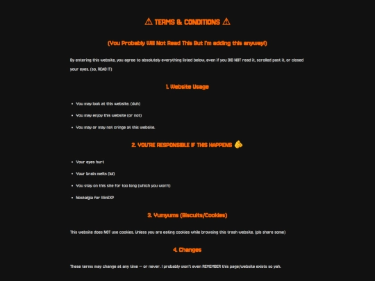 terms screenshot