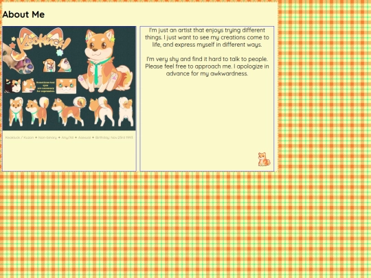 aboutme screenshot