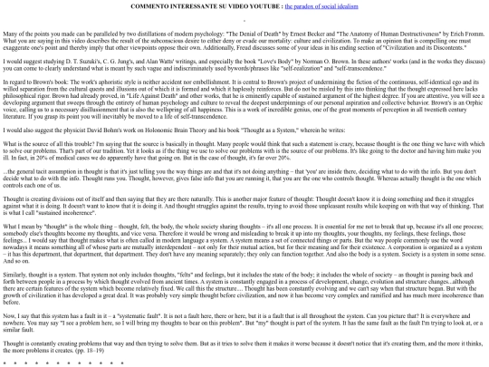 commentointeressanteyoutubesocialidealism screenshot