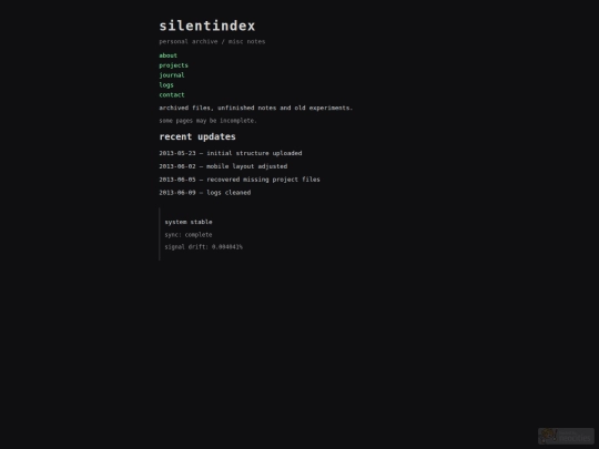 index screenshot