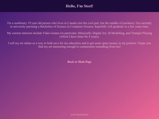 aboutme screenshot