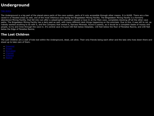 The Cave System/UndergroundMini screenshot
