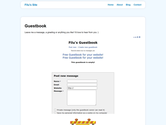 guestbook screenshot