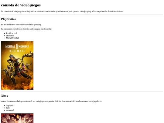 Consola screenshot