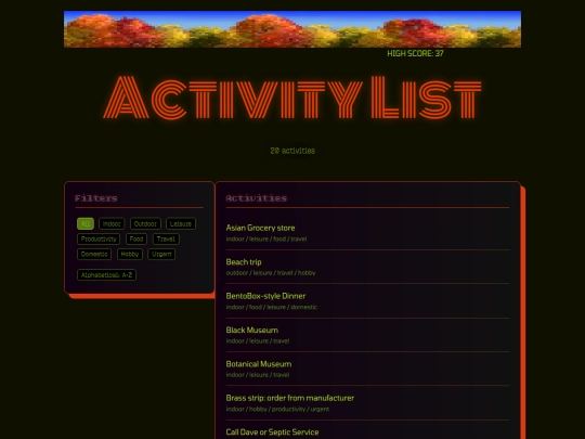 Tools/List screenshot
