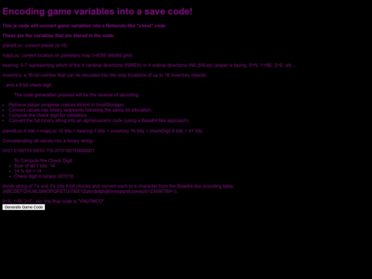 Tools/encodeVariables screenshot