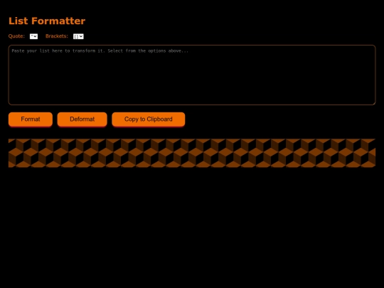 Tools/listFormater screenshot