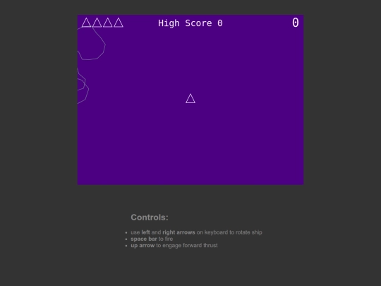 asteroids screenshot